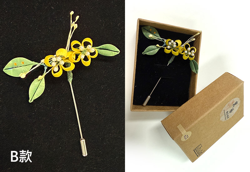 客家纏花雙花飾